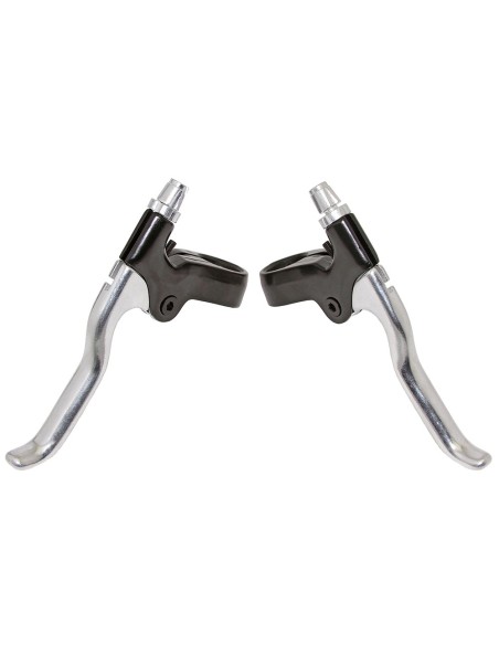 Alloy Brake Lever Set 4 Finger Black/Chrome.